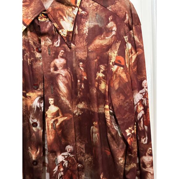 Vintage Mcgregor Men 70s Brown Collared Button Down Shirt Size Large - Picture 2 of 4